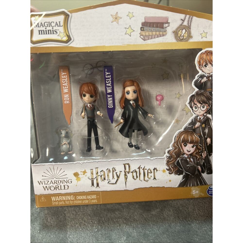 Wizarding World of Harry Potter Magical Minis Ron & Ginny Weasley + Scabbers Set
